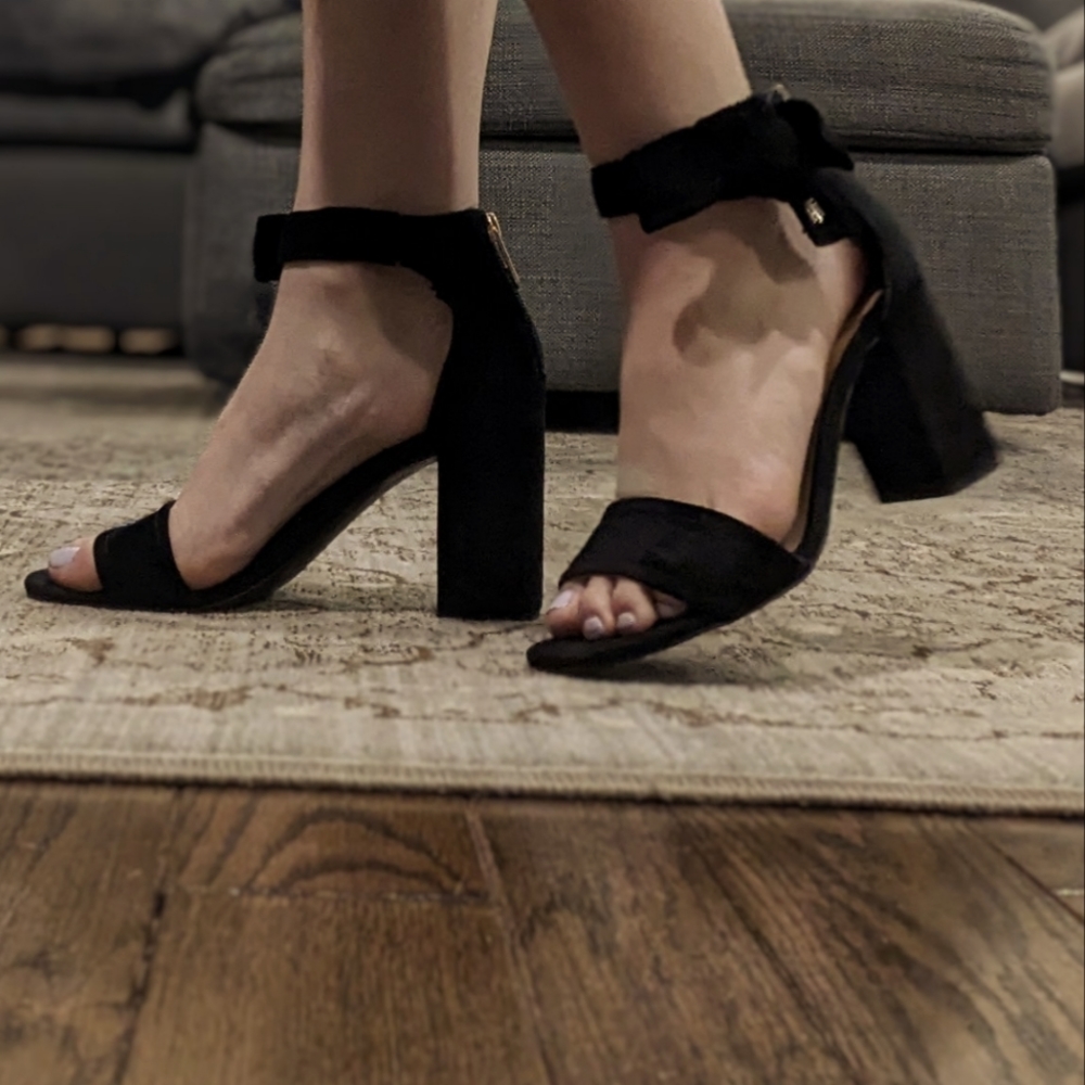 Tommy Hilfiger Black Suede Heels